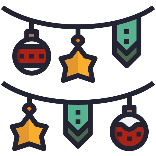 decoraciones de navidad icono gratis