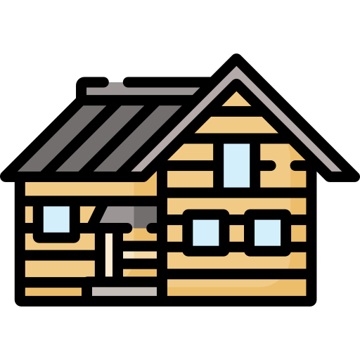 maison en bois Icône gratuit