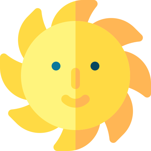 Sun Basic Rounded Flat icon