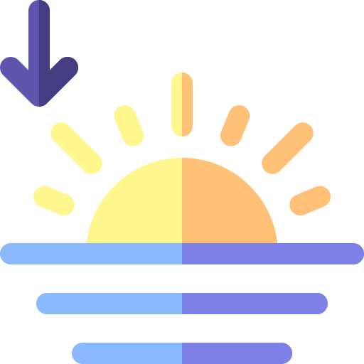 puesta de sol icono gratis