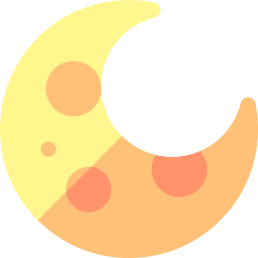 luna creciente icono gratis