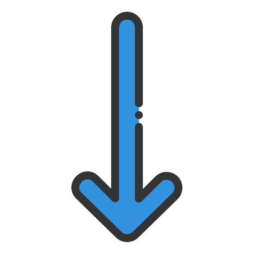 Arrow down Generic Outline Color icon