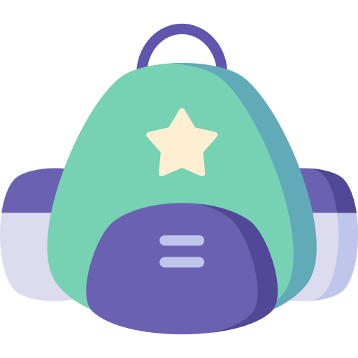 bolsa para la escuela icono gratis