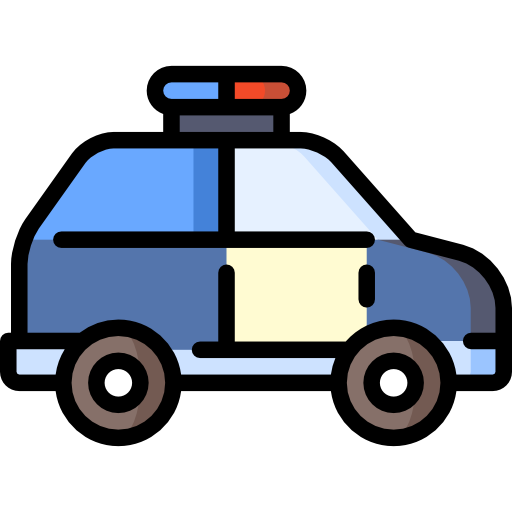 blue police car clipart