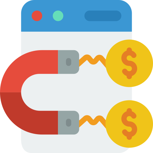 imán de dinero icono gratis