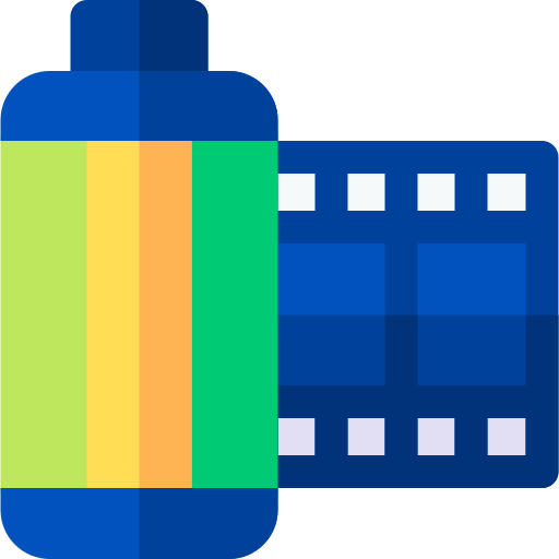 Film roll Basic Rounded Flat icon