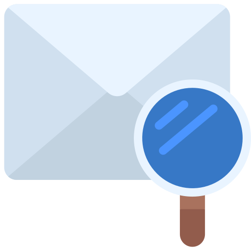 Search mail Juicy Fish Flat icon