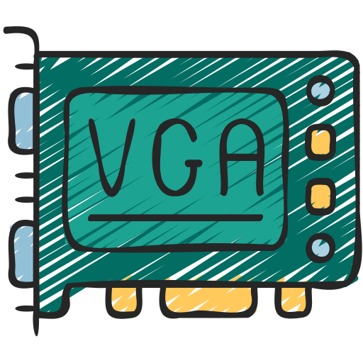 Vga card free icon Vga card free icon