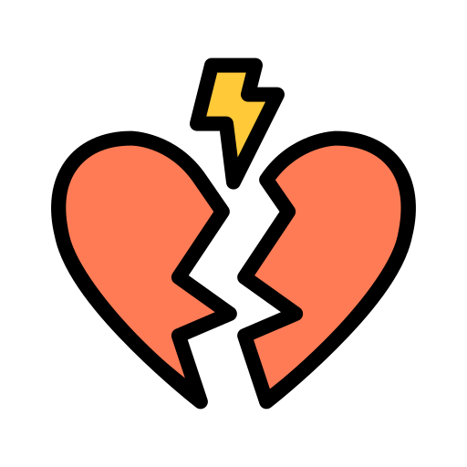 Broken heart - Free love and romance icons