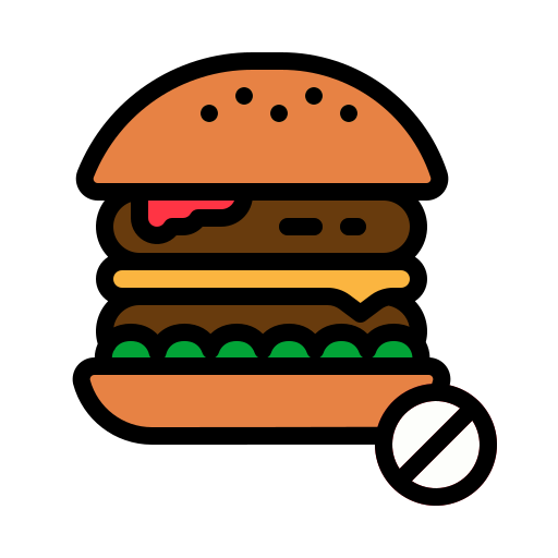 sin hamburguesa icono gratis