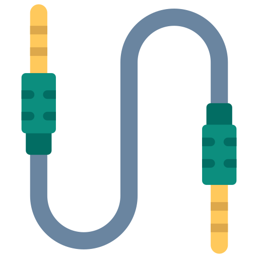 Auxiliary cable free icon