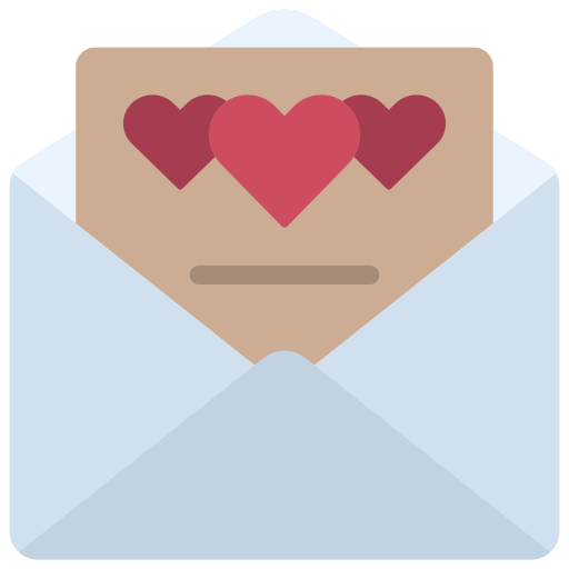 carta de amor icono gratis