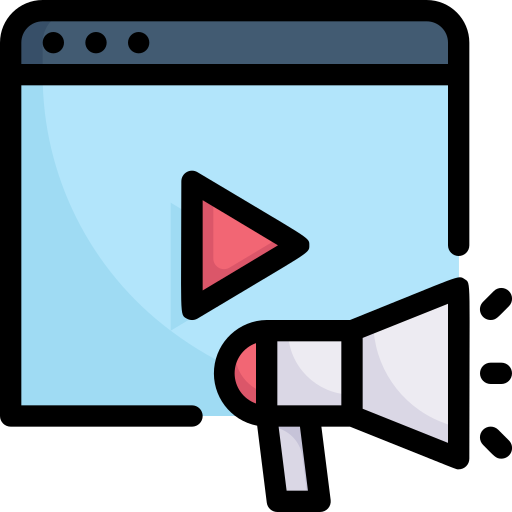 publicité vidéo Icône gratuit publicité vidéo Icône gratuit