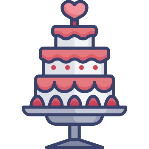 pastel de boda icono gratis