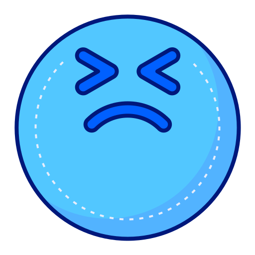 visage triste Icône gratuit