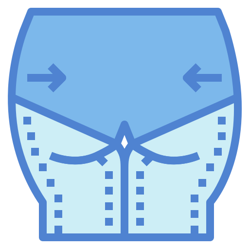 Buttocks Generic Blue icon