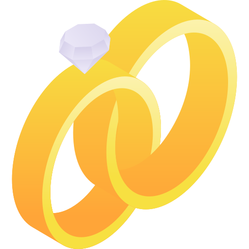 Engagement ring Gradient Isometric Gradient icon