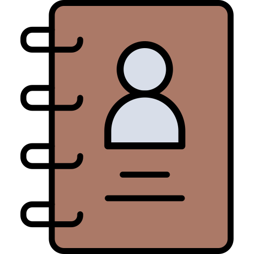 Contact book Generic Outline Color icon