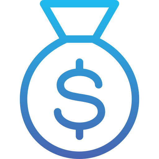 sac d'argent Icône gratuit