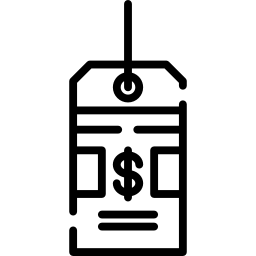 etiqueta de precio icono gratis