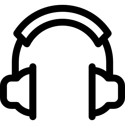 Headphones Prosymbols Lineal icon