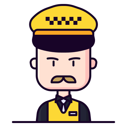 conductor de taxi icono gratis