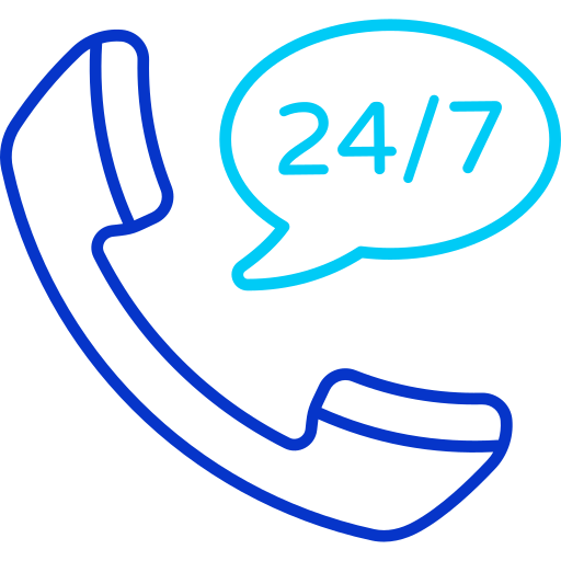 24-7 Icône gratuit 24-7 Icône gratuit