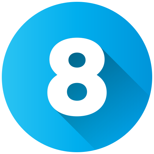 numero 8 icono gratis