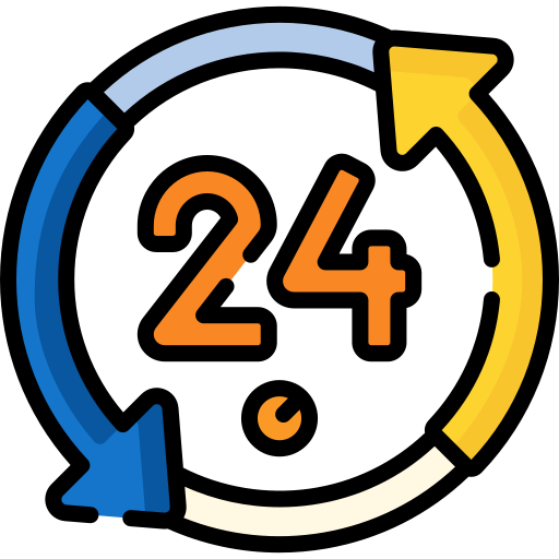 24 hours free icon 24 hours free icon