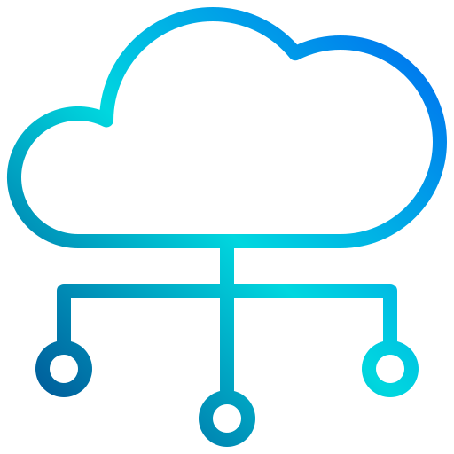 Cloud computing xnimrodx Lineal Gradient icon