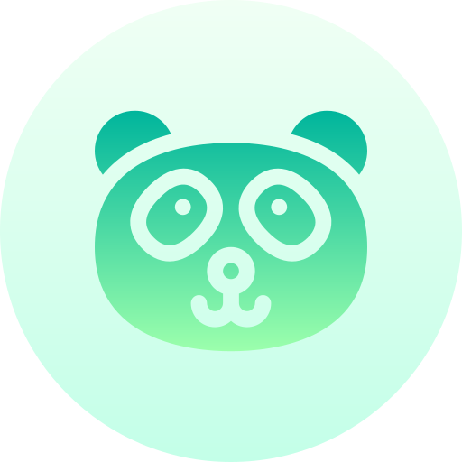 Panda Basic Gradient Circular icon