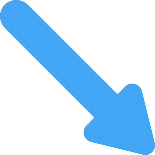 Down right arrow Generic Flat icon