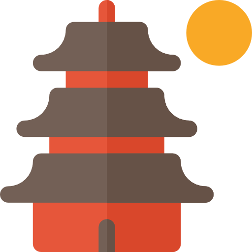 Pagoda Basic Rounded Flat icon