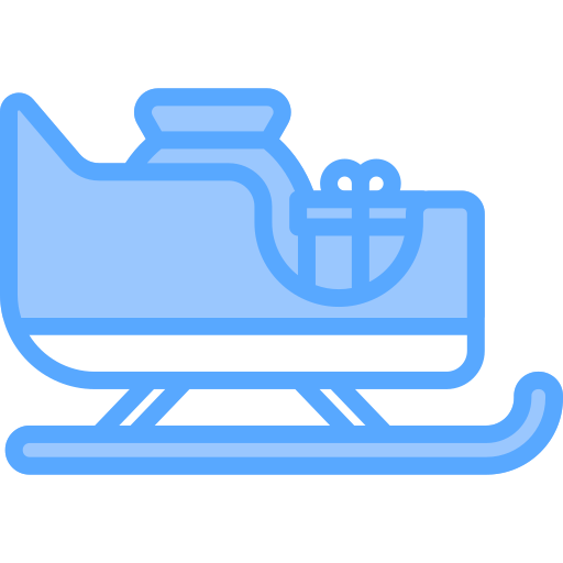 Santa claus sled Generic Blue icon