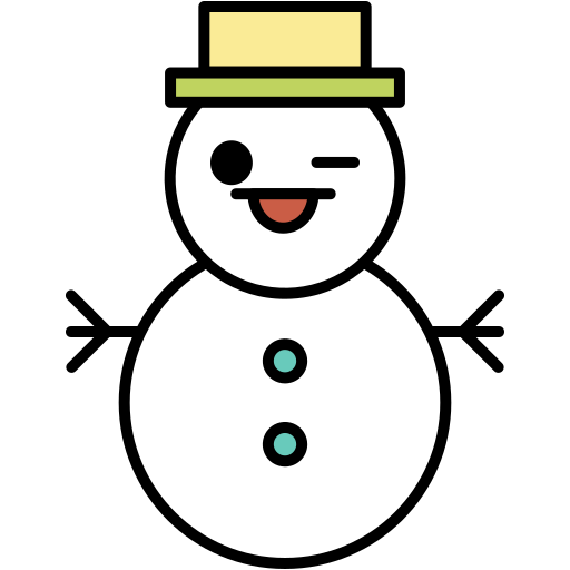 Snowman Generic Outline Color icon