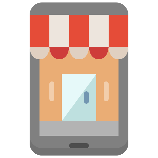 tienda móvil icono gratis