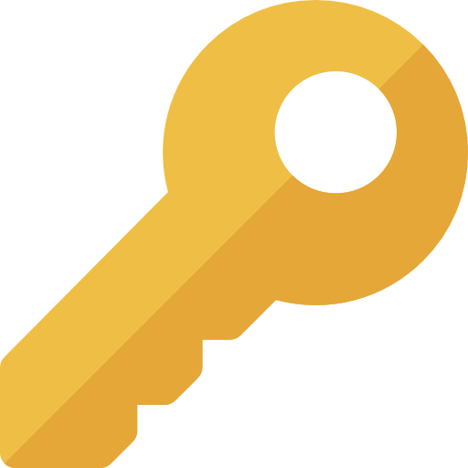 Door key Basic Rounded Flat icon