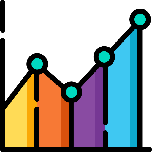 Line chart free icon
