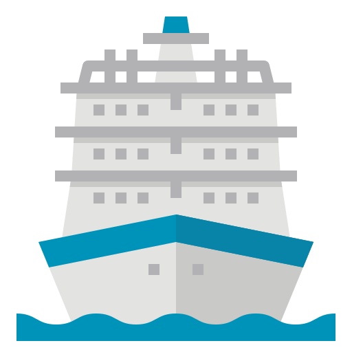 Cruise ship Nhor Phai Flat icon