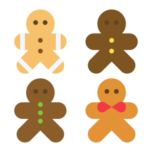 Gingerbread man Generic Flat icon