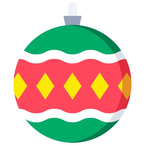 pelota de navidad icono gratis