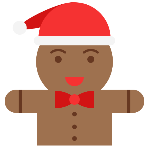 Gingerbread man free icon