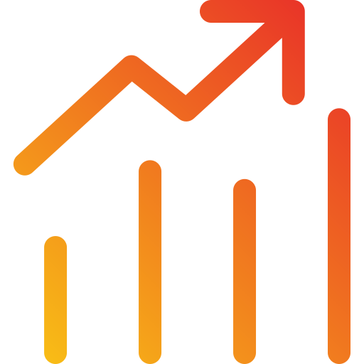 Growth graph Generic Gradient icon