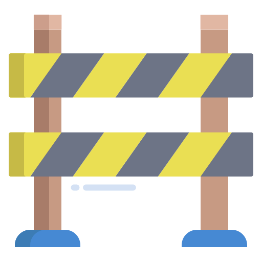 Traffic barrier - free icon