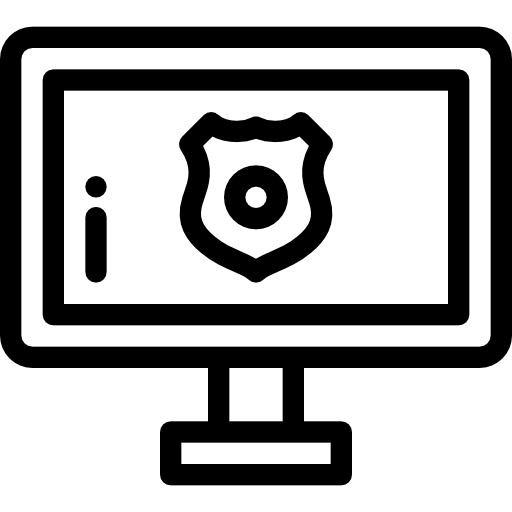 computadora de la policía icono gratis