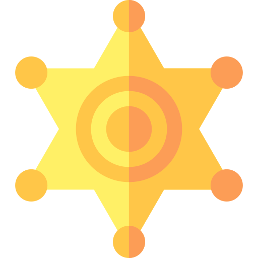 insignia del sheriff icono gratis