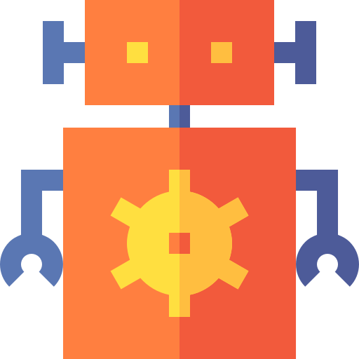 Robot Basic Straight Flat icon