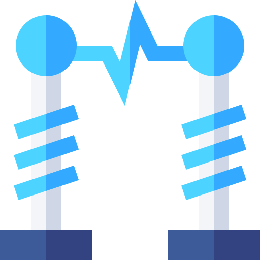 Tesla coil Basic Straight Flat icon