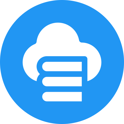 biblioteca en la nube icono gratis