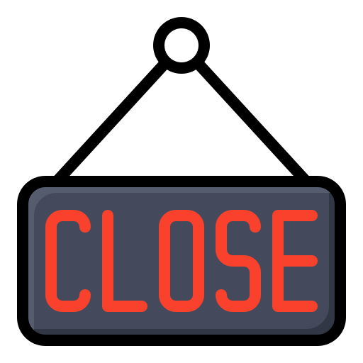 Closed Sign Generic Outline Color Icon